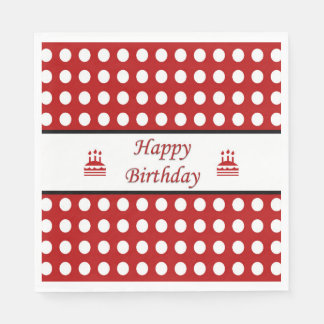 Happy Birthday Polka Dot Napkin