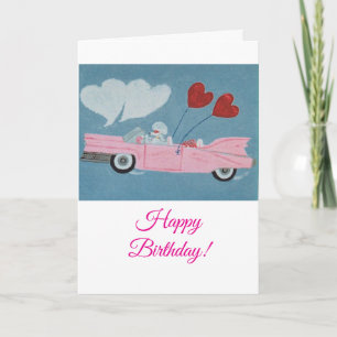 Happy Birthday Poodle Doggie Card