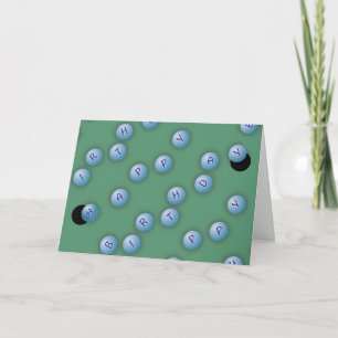 Happy Birthday Pool Table Design Card