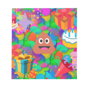 happy birthday poop emoji notepad