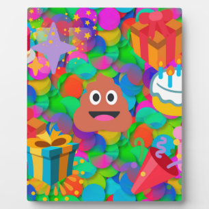 happy birthday poop emoji plaque