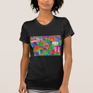 happy birthday poop emoji T-Shirt