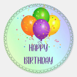 Happy Birthday, popular design  Classic Round Stic Classic Round Sticker