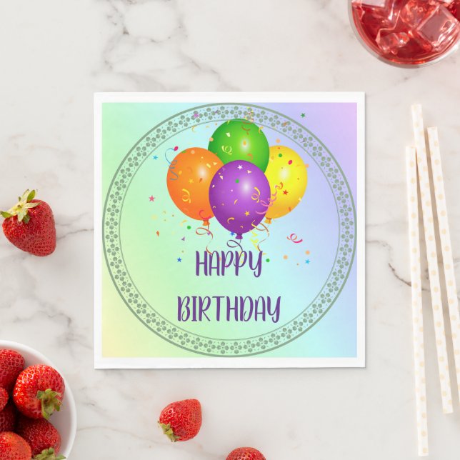 Happy Birthday, popular design, Napkin (Insitu)
