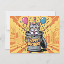 Happy Birthday Poscards Petit Chat 11a
