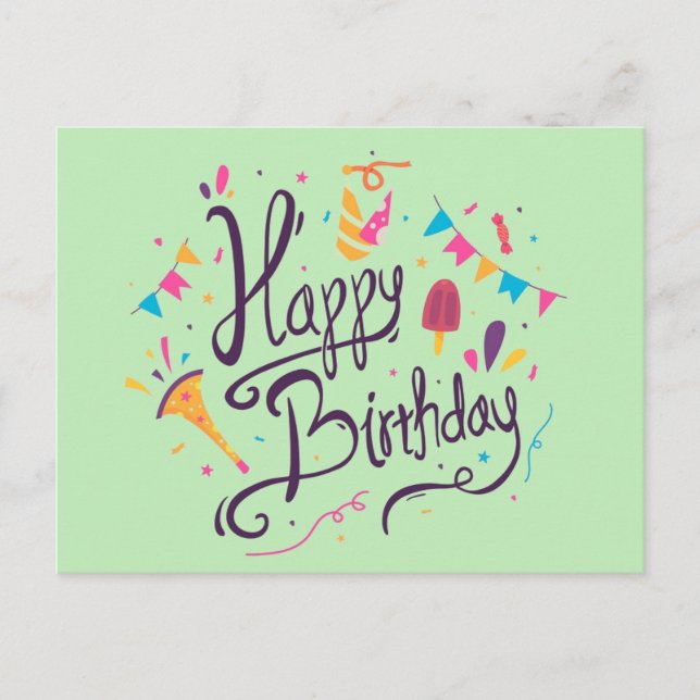 Happy Birthday Postcard (Front)