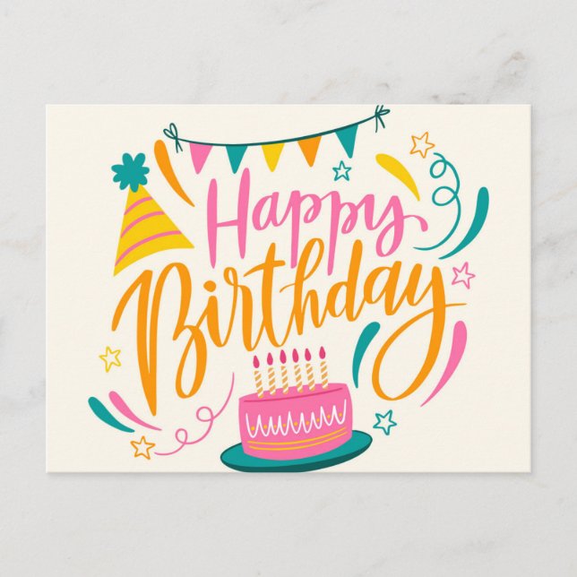 Happy Birthday Postcard (Front)