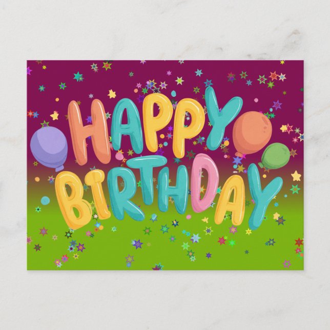 HAPPY BIRTHDAY POSTCARD (Front)