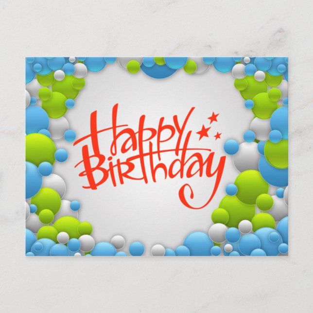 Happy Birthday Postcard (Front)