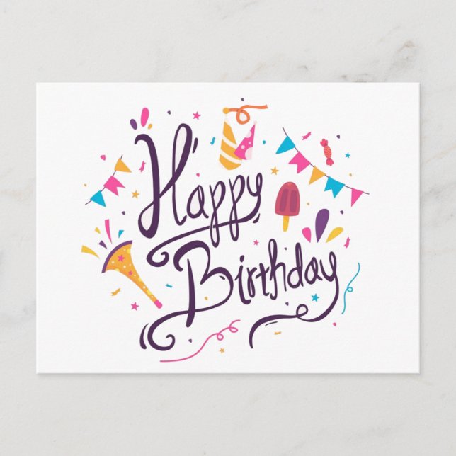Happy Birthday Postcard (Front)