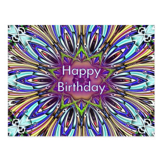 Happy Birthday Kaleidoscope Postcards, Happy Birthday Kaleidoscope Post ...