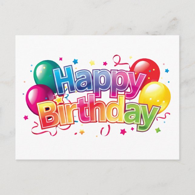 Happy Birthday  Postcard (Front)