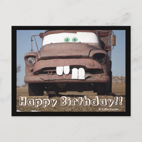 Mater Cars Birthday Cake Topper, Edible Tow Truck Image, for 1/4-1/2 ...