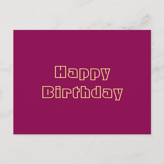 Happy Birthday Postcard (Front)