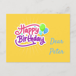 Happy Birthday Postcard