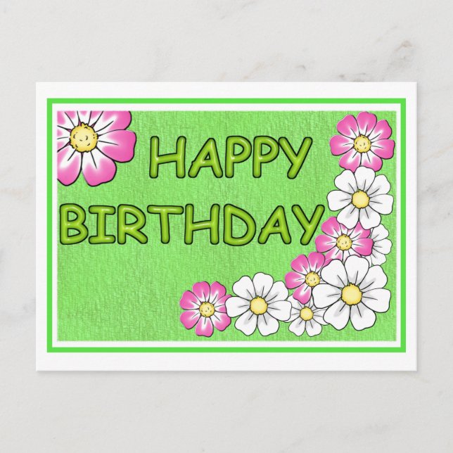 Happy Birthday Postcard (Front)