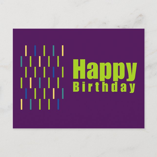 Happy Birthday Postcard (Front)