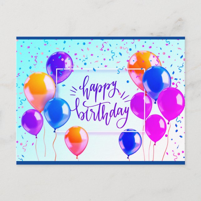 Happy Birthday  Postcard (Front)