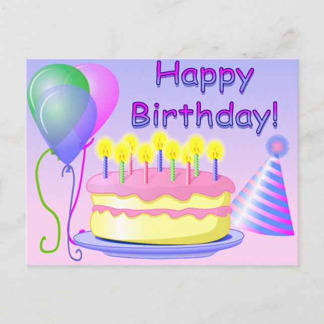 Happy Birthday Postcard (Front)