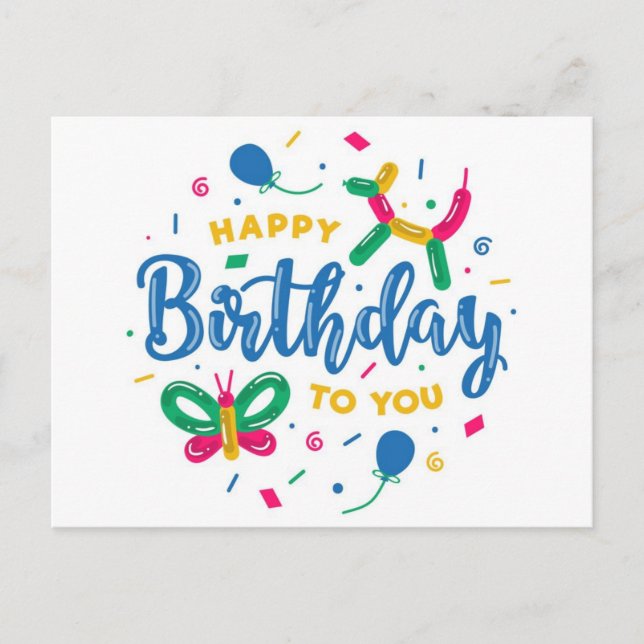 Happy Birthday Postcard (Front)