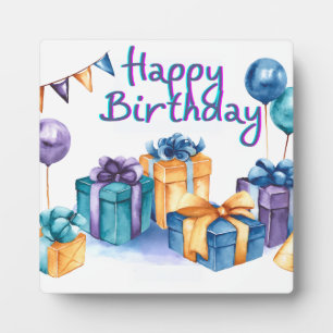 Happy Birthday Postcard Plaque