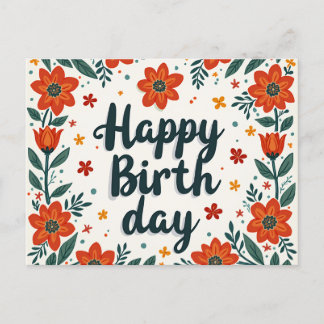 Happy birthday postcard. postcard