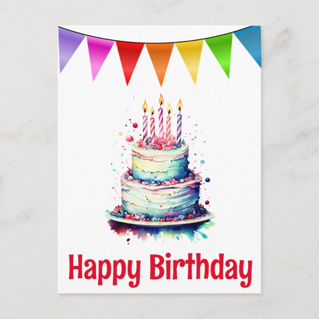 Happy birthday postcards (Front)