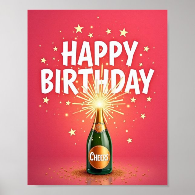 Happy  Birthday Poster (Front)