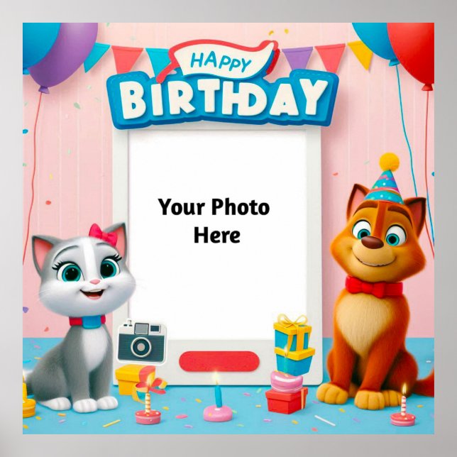 Happy Birthday Poster  (Front)