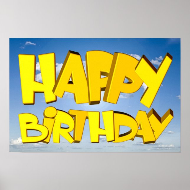 Happy birthday poster (Front)