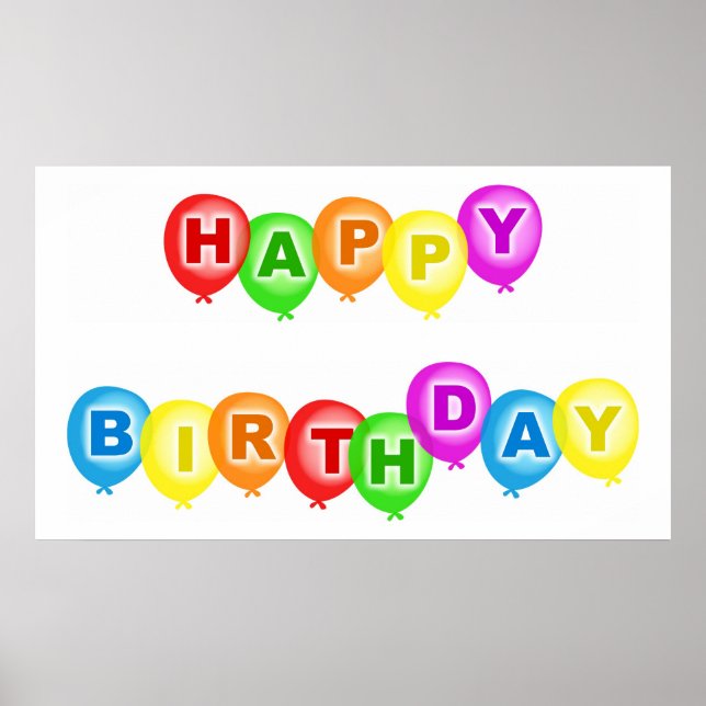 Happy Birthday Poster (Front)
