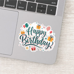 Happy birthday presents sticker 