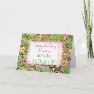 Happy Birthday Pretty Personalized Card