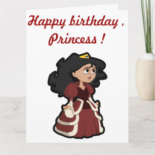 " HAPPY BIRTHDAY" PRETTY PRINCESS CARD