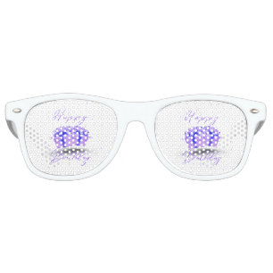 Happy Birthday Pretty Purple Party Retro Sunglasses