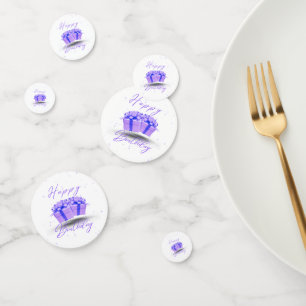 Happy Birthday Pretty Purple Table Confetti