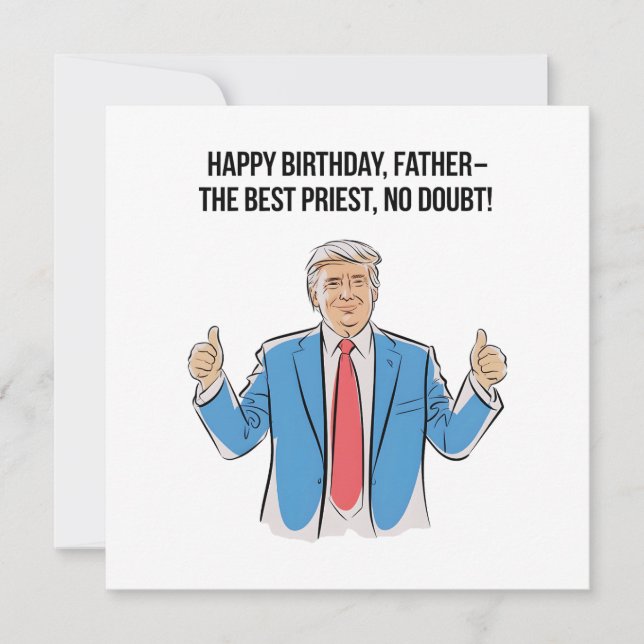Happy Birthday Priest  Card (Front)
