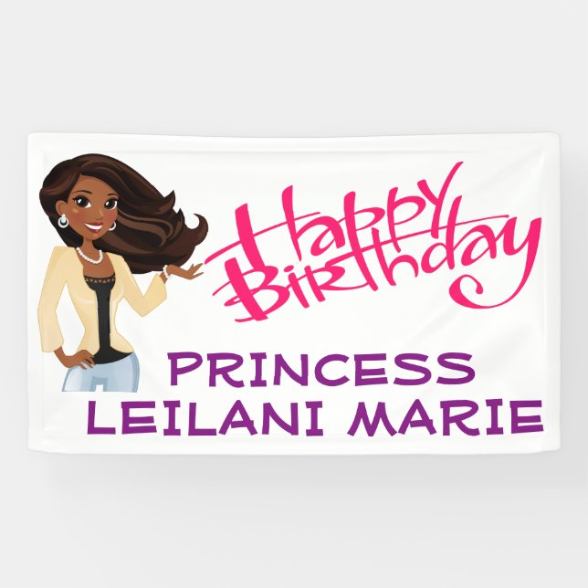 Happy Birthday Princess Banner (Horizontal)