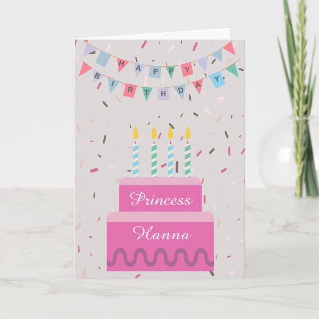 Happy Birthday Princess Card (Front)