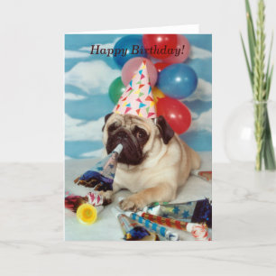 Happy Birthday Pug Card
