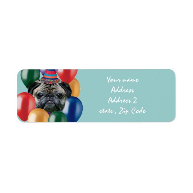 Happy Birthday pug dog (Front)