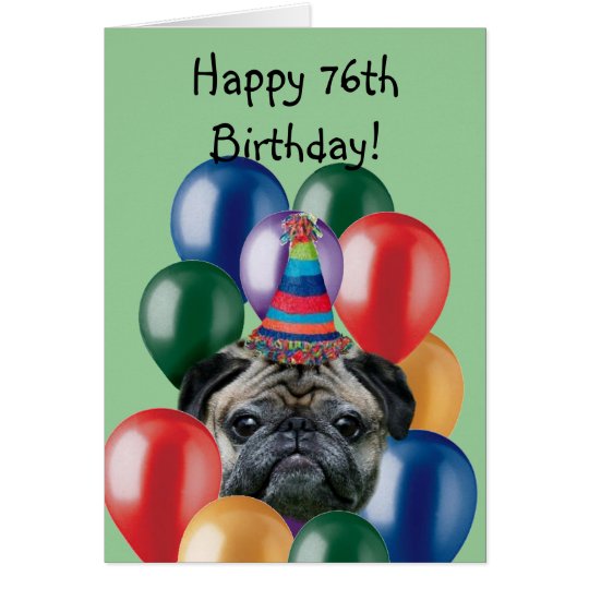 Happy Birthday Pug greeting card