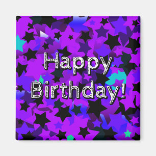 Happy Birthday! Punk Stars Magnet