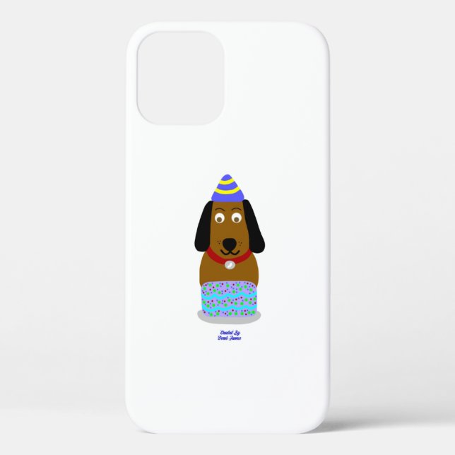 Happy Birthday Pup Apple iPhone 12 Case (Back)