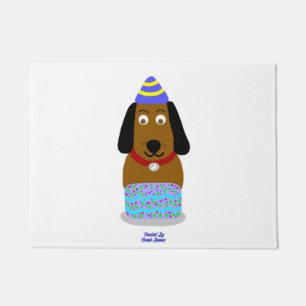 Happy Birthday Pup Doormat (45.72 cm x 60.96 cm)