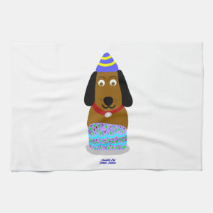 Happy Birthday Pup Kitchen Towel