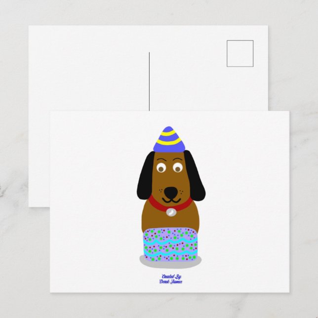 Happy Birthday Pup Postcard (Front/Back)