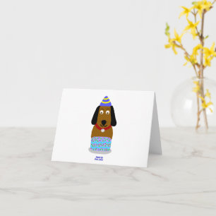 Happy Birthday Pup Small Greeting Card