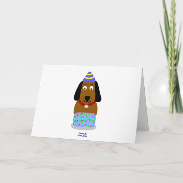 Happy Birthday Pup Standard Greeting Card (Front)