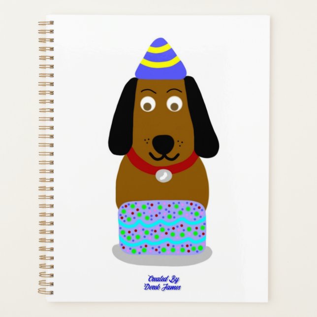 Happy Birthday Pup Standard Planner (Front)